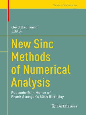 cover image of New Sinc Methods of Numerical Analysis